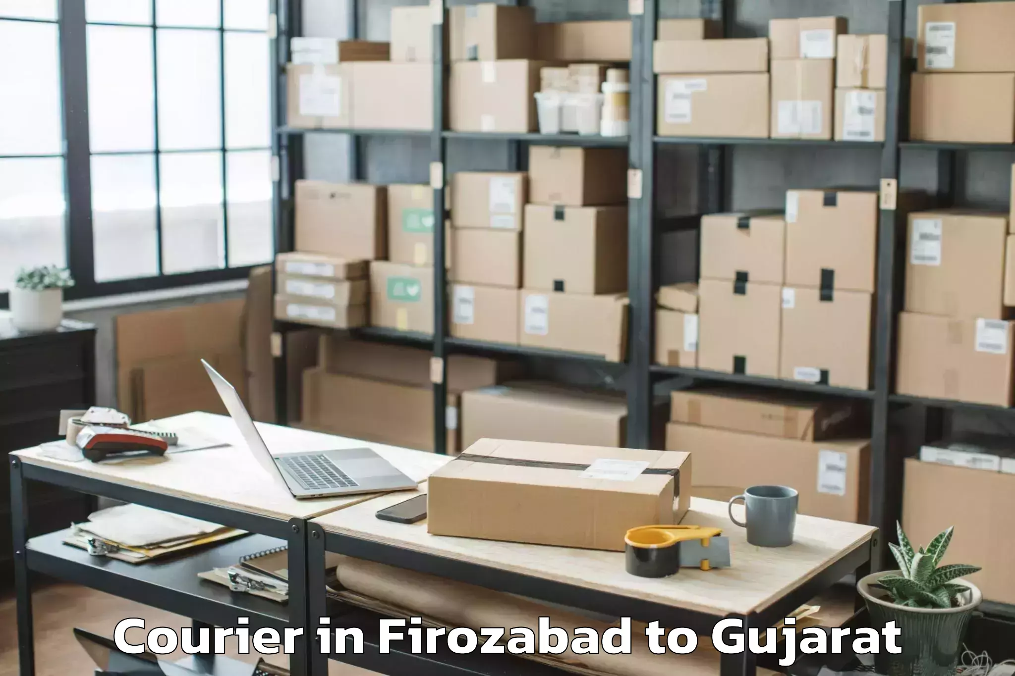 Reliable Firozabad to Navrachana University Vadodara Courier